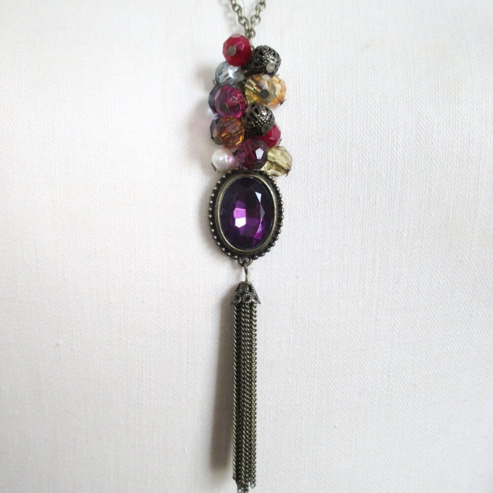 Necklace Tassel and Beads Pendant